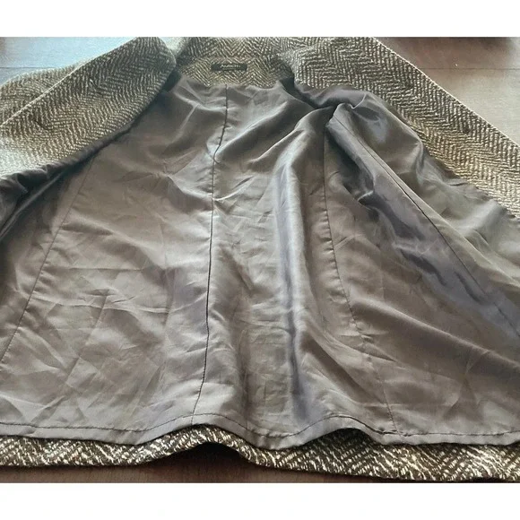 Vintage Ansich Women's 8-10? Brown Tweed Coat Korea Old Money Classic Preppy Y2K - Picture 7 of 10